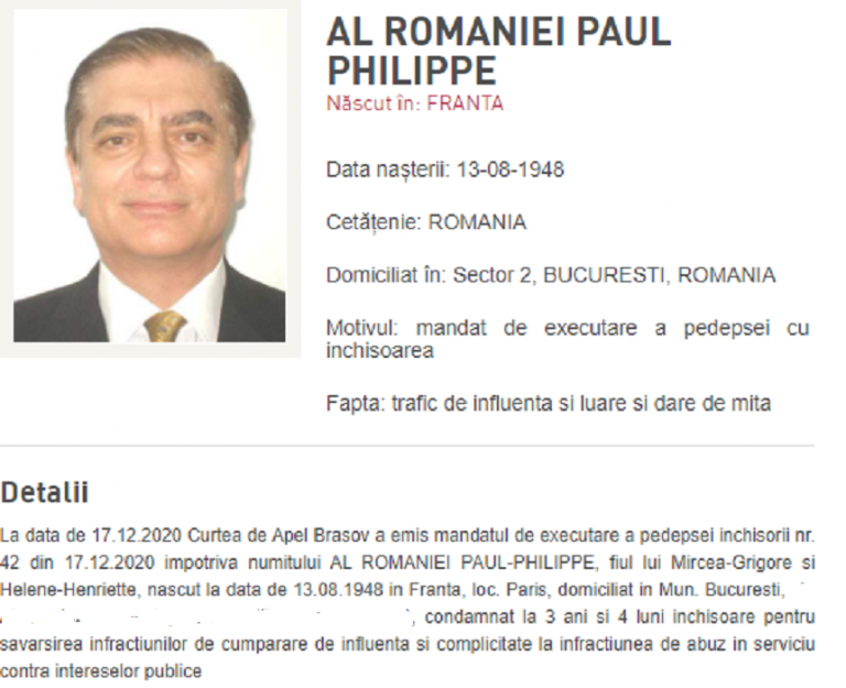 Prințul Paul al României a fost eliberat din închisoare