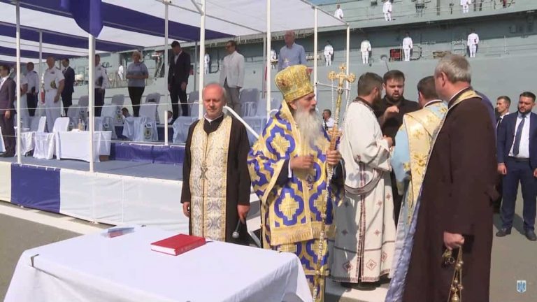 Outlier Romanian orthodox diocese selling badges with Russian emblem