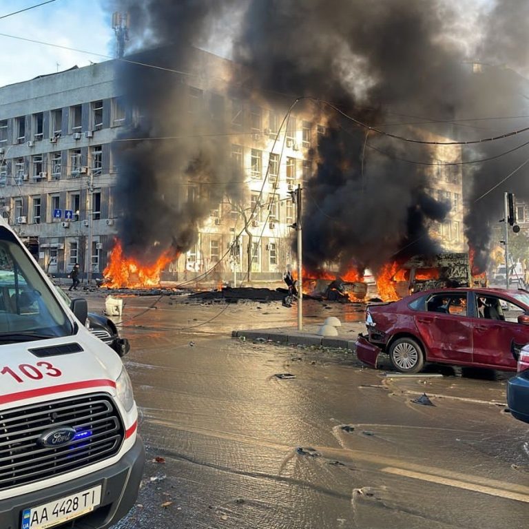 Romanian president condemns Russia’s ‘horrific’ missile attacks on Ukraine