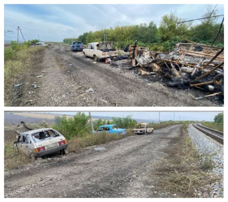 GALERIE FOTO | La o zi după atrocitățile din Zaporojie, episodul se repetă în Kupiansk. Civili găsiți carbonizați, în mașinile cu care fugeau de bombardamente