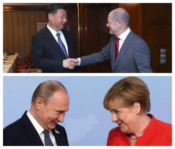xi jinping vladimir putin angela merkel olaf scholz rusia germania china