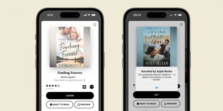 Apple Books a scos pe piață cărţi audio citite de inteligența artificială