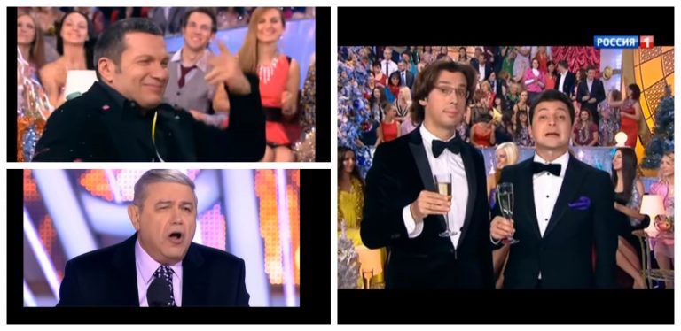 VIDEO dintr-un univers paralel: Revelion 2013. Propagandiștii lui Putin râdeau la glumele lui Zelenski. Soloviov dansa. URSS, subiect de bancuri