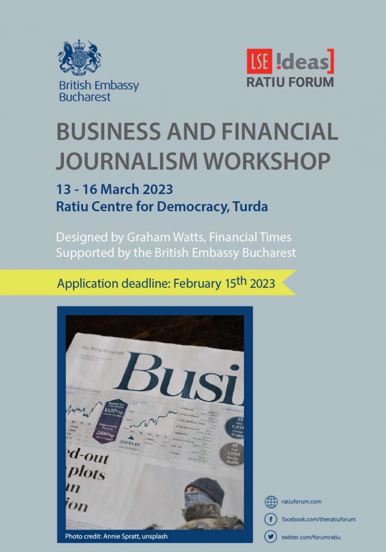 Last call for 2023 business and financial journalism workshop for Romanian journalists