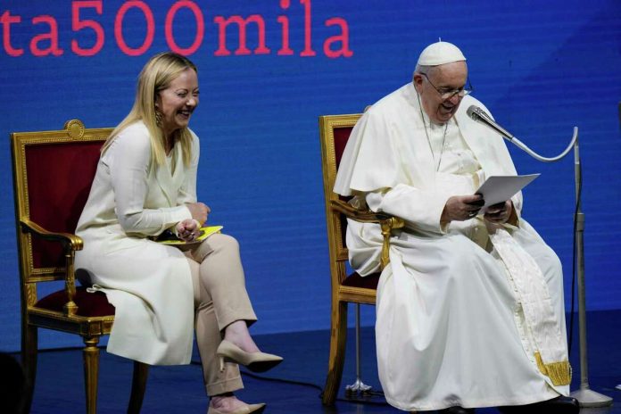 Giorgia Meloni Papa Francisc