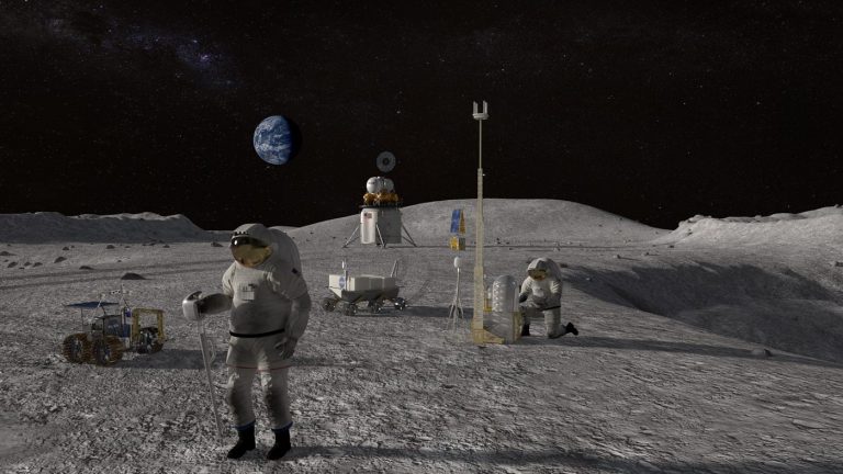 FOTO/VIDEO | Cum va arăta viitoarea bază lunară a NASA: Habitate gonflabile, panouri solare verticale, vehicule nepresurizate