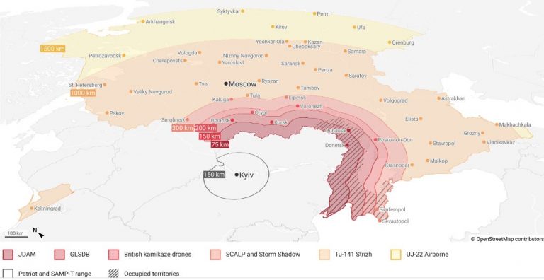 Arsenalul de război | Ucraina poate lovi oriunde în Donbas și Crimeea. Ce orașe rusești sunt în potențial pericol