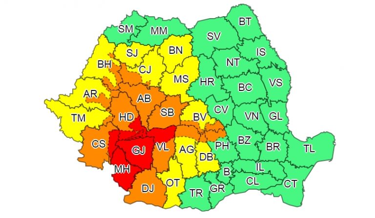 Ministrul Mediului: Ne pregătim de câteva ore grele din punct de vedere meteorologic. Între orele 4.00 şi 6.00 – vârful precipitaţiilor
