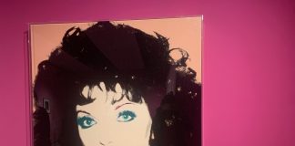 Joan Collins by Andy Warhol at the Love Stories exhibition, Bucharest
