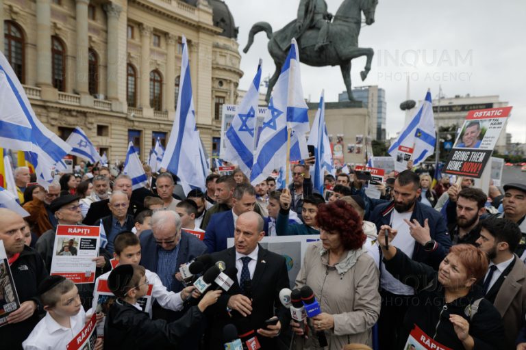Miting în Bucureşti pentru eliberarea ostaticilor răpiţi de Hamas