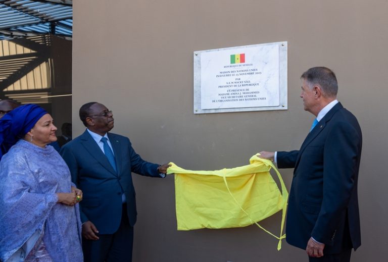 Klaus Iohannis, la inaugurarea Casei Naţiunilor Unite din Senegal: Investim şi contribuim la rezilienţa instituţională africană