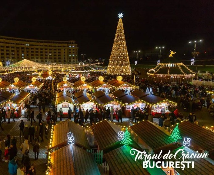Nicuşor Dan: 1,2 milioane de bucureşteni şi turişti au vizitat anul acesta Târgul de Crăciun din Piaţa Constituţiei