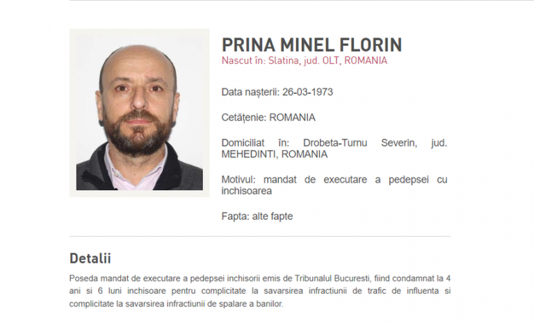 Fostul primar fugar al Slatinei, Minel Prina, condamnat cu Darius Vâlcov în „Dosarul tablourilor”, a fost adus în țară