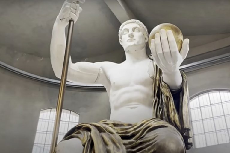 VIDEO | Statuia colosală a împăratului Constantin, reconstituită la Roma