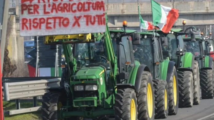 Protest agricultori italieni
