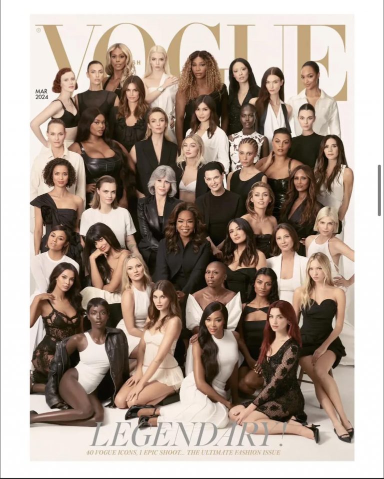 VIDEO | Staruri ale modei s-au reunit pe coperta British Vogue de martie, ultima realizată de Edward Enninful