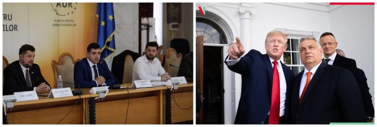 Naționalism de doi bani! AUR se preface că fuge de Orban, dar sare în brațele lui Trump. Însă Trump îl are deja în brațe pe Orban