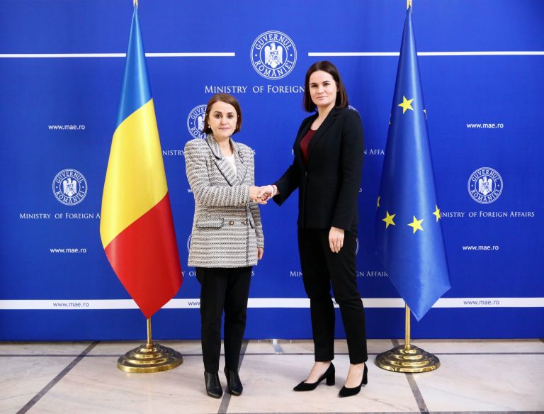Ministrul Afacerilor Externe s-a întâlnit cu lidera opoziţiei belaruse, Svetlana Tihanovskaia