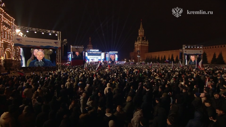 VIDEO | Putin şi-a sărbătorit realegerea salutând anexarea teritoriilor ucrainene