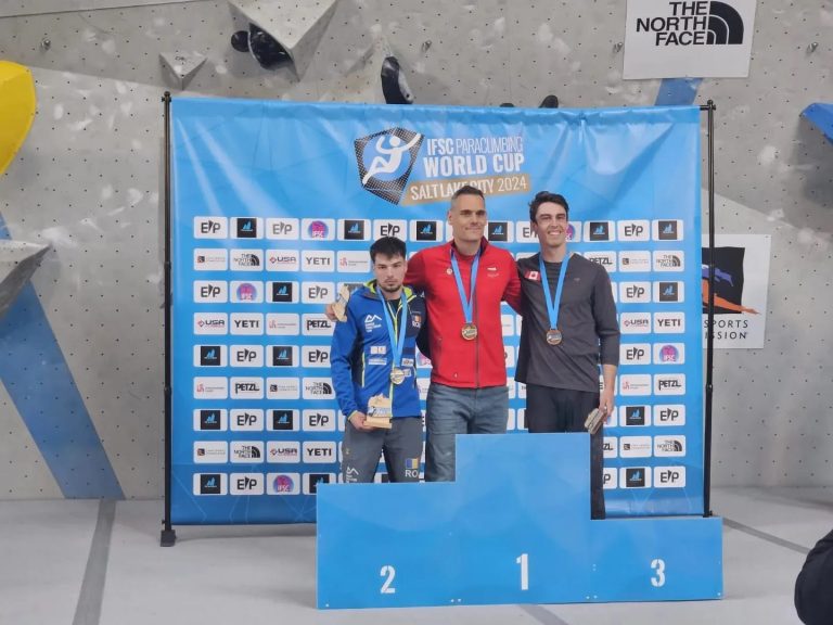 Romania wins silver and bronze at the Paraclimbing World Cup