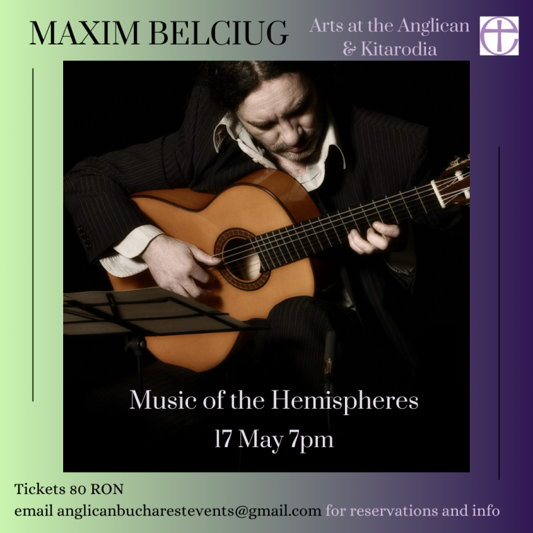 Bucharest’s Anglican Church to host concert with classical guitarist Maxim Belciug