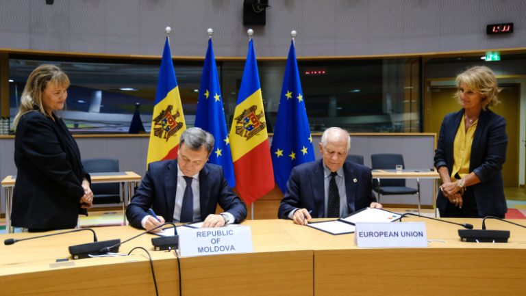 Republica Moldova a semnat un Parteneriat de Securitate și Apărare cu Uniunea Europeană