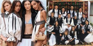 Sursa foto: Facebook / La Blouse Roumaine – Louis Vuitton 2024 – O întreaga familie din Vaideeni, Vâlcea fotografiată în 2022 – Femei din Gura Râului, Sibiu, ieșind de la biserică, 1998
