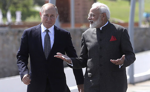 Narendra Modi, in vizită la Vladimir Putin