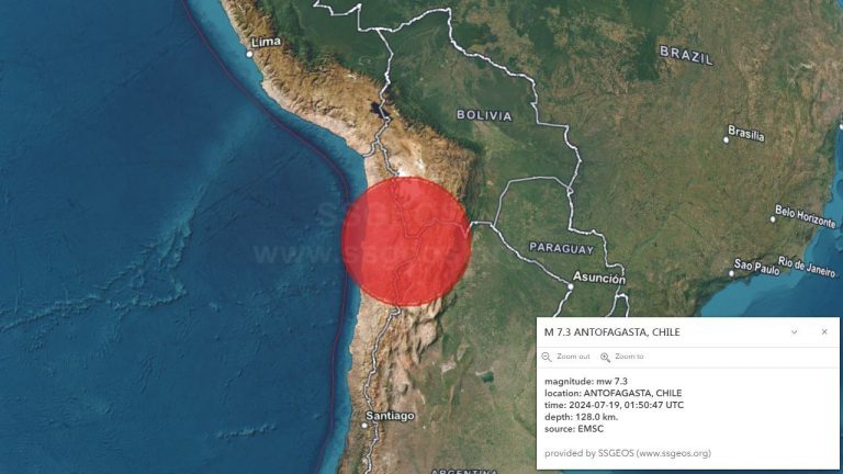 EMSC: Cutremur cu magnitudinea 7.3, într-o regiune din Chile