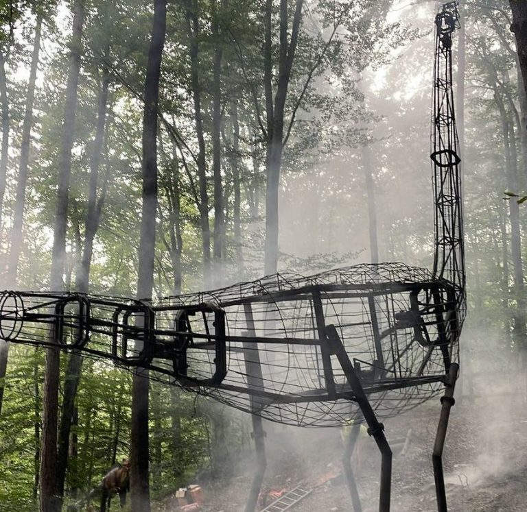 Incendiu la Dino Parc din Râşnov. Un dinozaur de zece metri a luat foc