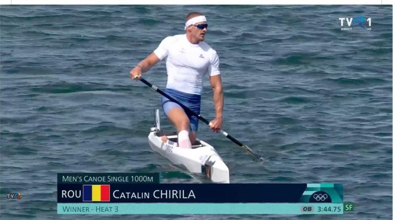 VIDEO | Nou record olimpic pentru Cătălin Chirilă. Sportivul nostru s-a calificat direct în semifinalele probei de canoe simplu 1000 de metri