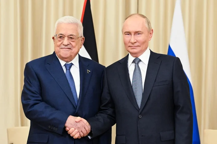 Mahmoud Abbas Vladimir Putin