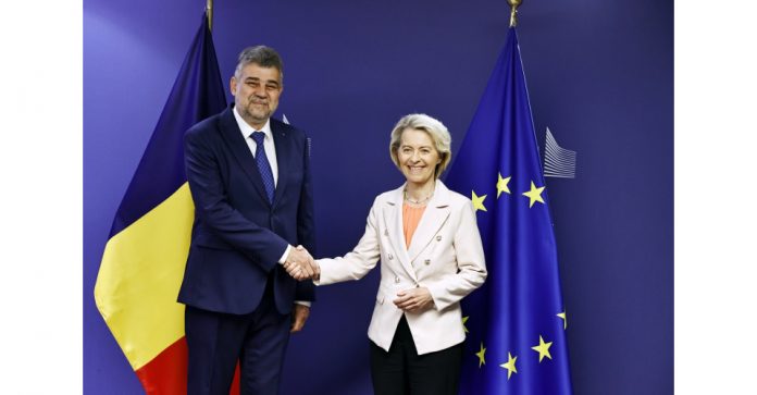 Marcel Ciolacu și Ursula von der Leyen