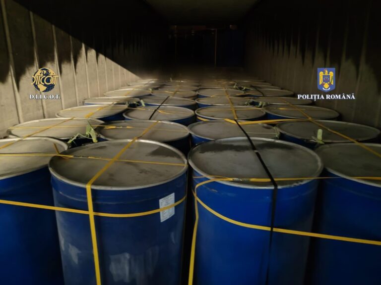 Cocaină găsită la Nădlac într-un container cu 16 tone de pulpă de fructe congelată care provenea din Ecuador şi urma să ajungă în Olanda