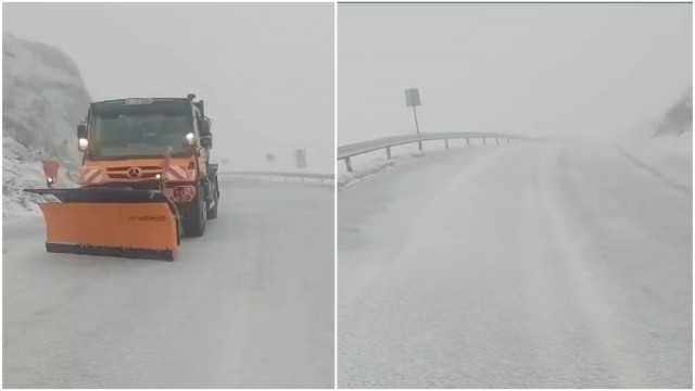 VIDEO | Ninsori în mai multe zone din centrul ţării. Recomandările drumarilor