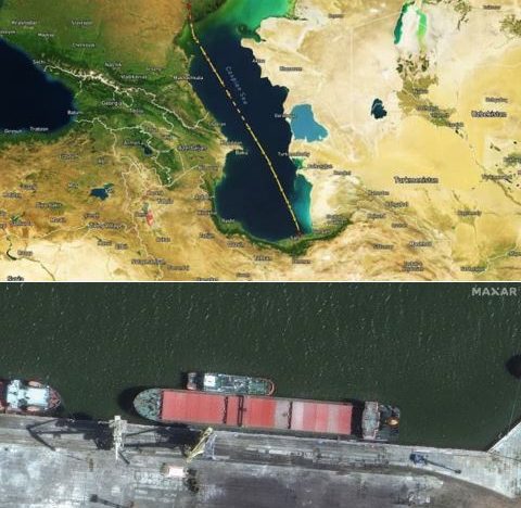 CNN: Navă rusească suspectată că ar transporta rachete balistice iraniene, văzută într-un port la Marea Caspică