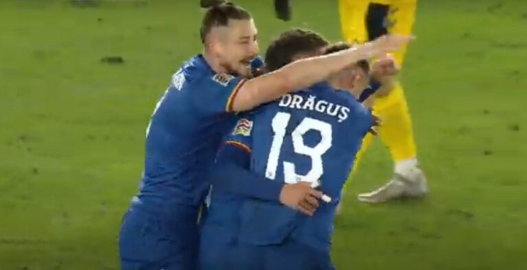 VIDEO | Denis Drăguș – gol de senzație în meciul Lituania-România. Tricolorii – în fruntea grupei Ligii Națiunilor