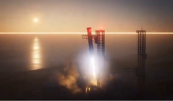 VIDEO | SpaceX reuşeşte o manevră spectaculoasă: să prindă din zbor o parte din mega-racheta sa Starship