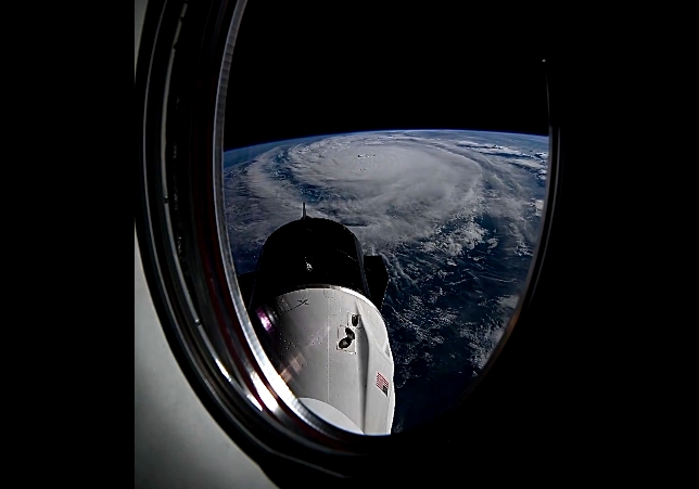 VIDEO | Astronautul NASA Matthew Dominick a difuzat imagini filmate din spaţiu cu uraganul Milton