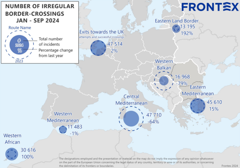 FRONTEX: Trecerile clandestine ale frontierelor UE au scăzut cu 42% începând din ianuarie