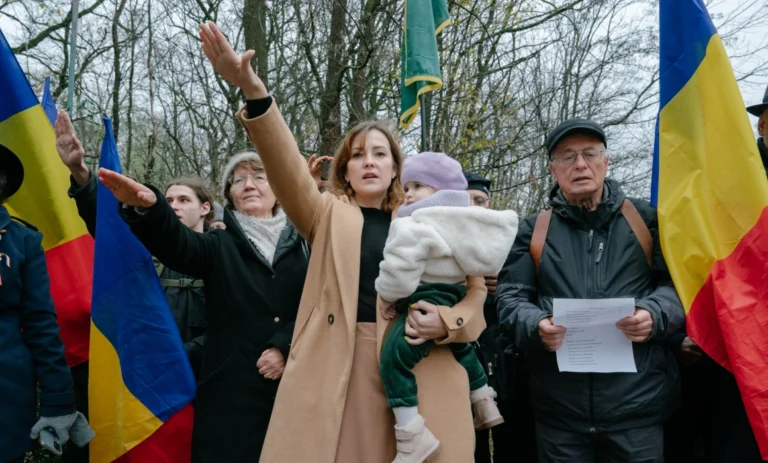 As far-right make historic gains in Romania, supporters make Nazi salute to honor Legionnaire Corneliu Zelea Codreanu