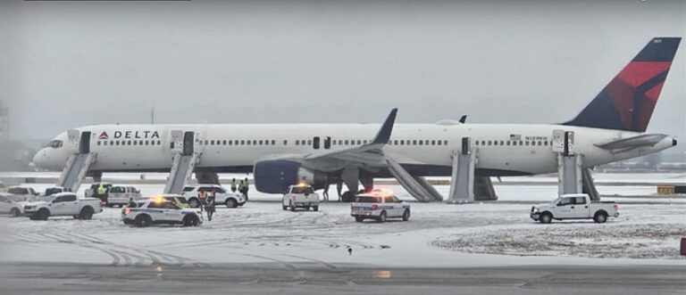 VIDEO | Pasageri evacuaţi pe tobogan după ce decolarea unui zbor Delta a fost întreruptă pe aeroportul din Atlanta din cauza unei probleme la motor