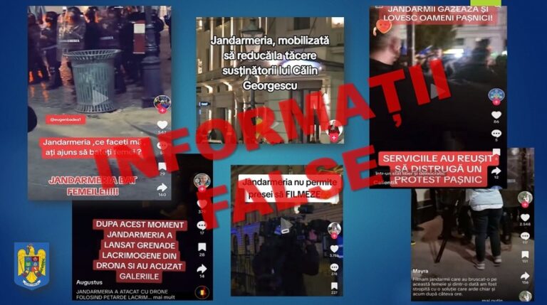 Jandarmeria dezminte informațiile false potrivit cărora imaginile de la metrou apărute pe TikTok ar fi de la protestul de duminică seara