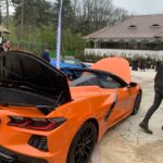 A trio of Corvettes on display in Bucharest. By Ella Mutler