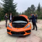 A trio of Corvettes on display in Bucharest. By Ella Mutler