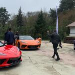 A trio of Corvettes on display in Bucharest. By Ella Mutler