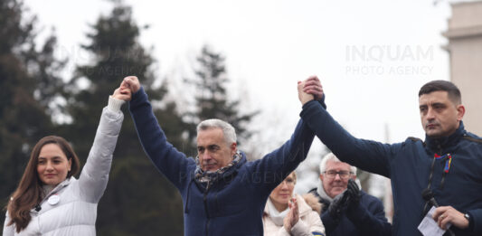 Anamaria Gavrilă, Călin Georgescu, George Simion / Foto: Inquam-George Călin
