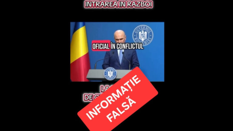 MAI avertizează asupra unor clipuri false care circulă în mediul online, anunţând intrarea României în război