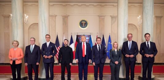 Donald Trump, Volodimir Zelenski, lideri europeni - Sursa: Președinția Ucrainei