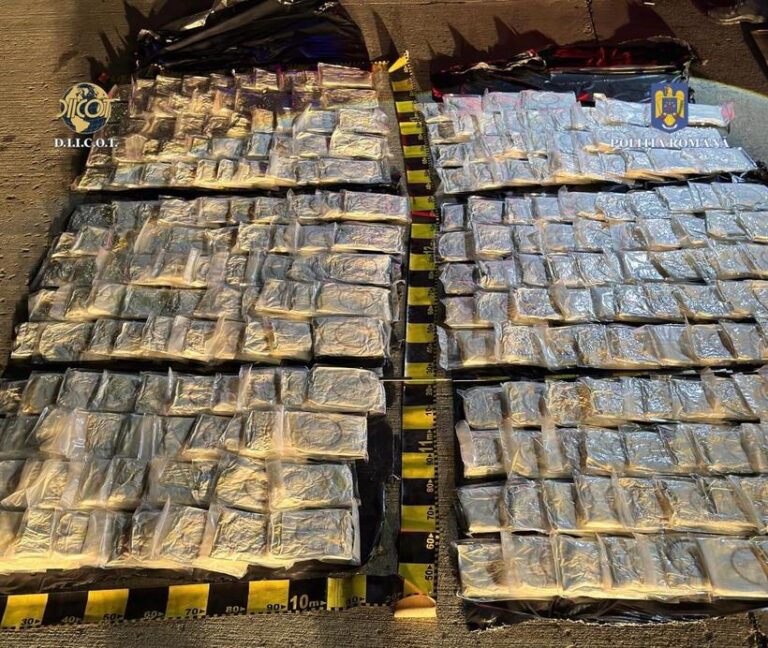 Cea mai mare captură de droguri din acest an. Cocaină de 3,5 milioane de euro